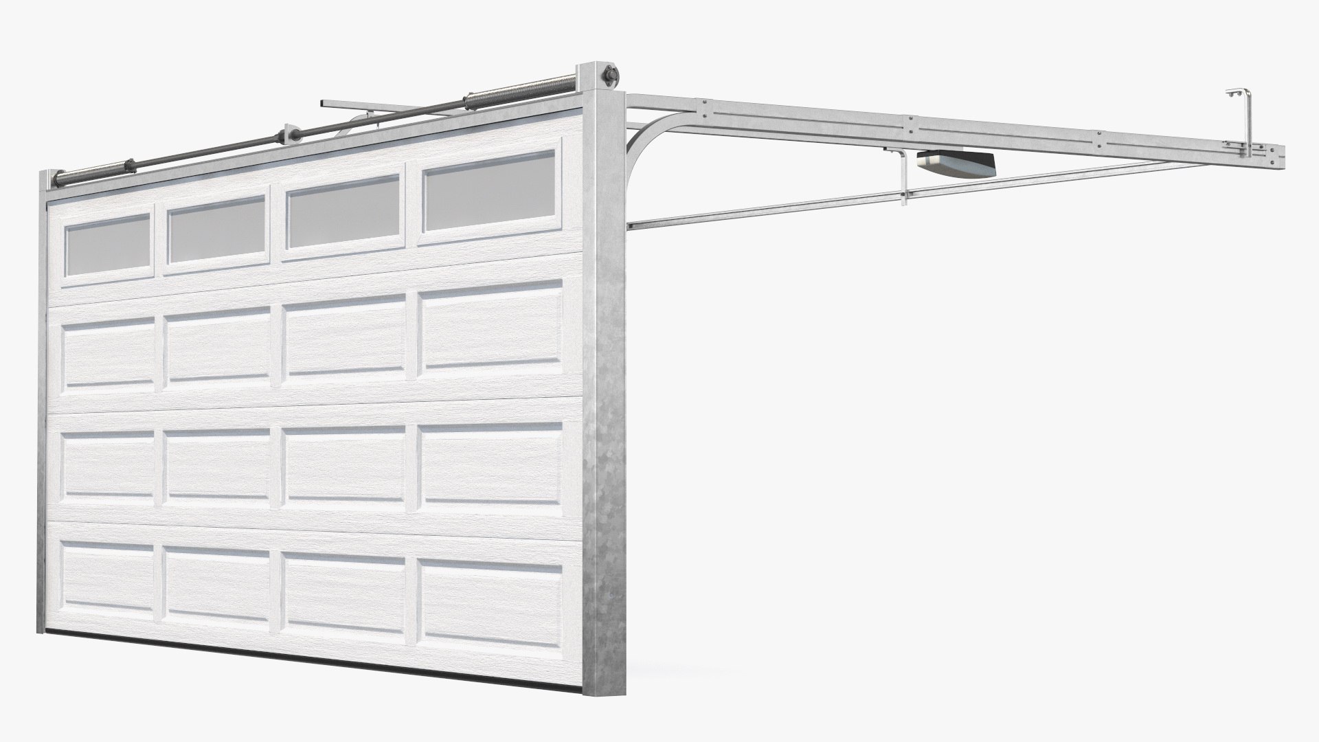 Electric Garage Doors White 3D model preview