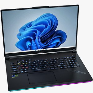 Asus Rog Strix Scar 18 Gaming Laptop Animated PBR
