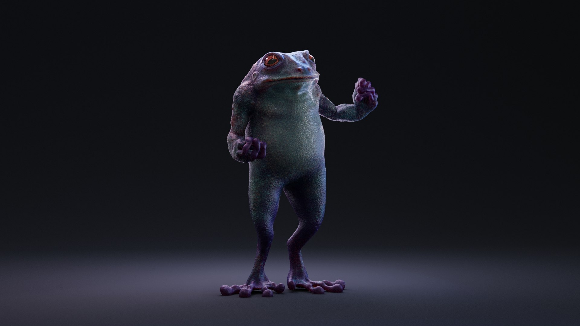 3D Blue Frog Character - Rigged  Animated  Different Poses Game Ready model https://p.turbosquid.com/ts-thumb/Hx/pEqg1J/91/rest_pose_colored_22/jpg/1663460397/1920x1080/fit_q87/4c9eb505b207a35c940dd97bbbf7e7deb27d0b14/rest_pose_colored_22.jpg