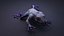 Blue Frog Character - Rigged  Animated  Different Poses Game Ready