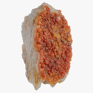 Vanadinite Crystals Quartz 3D model