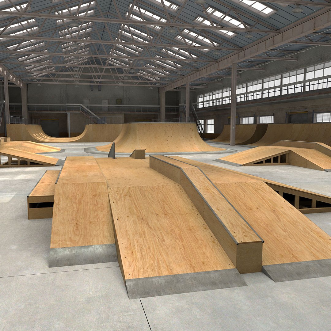 Interior do armazém interno do Skate Park Modelo 3D $199 - .max .fbx .obj -  Free3D