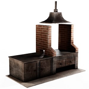 3D medieval grill