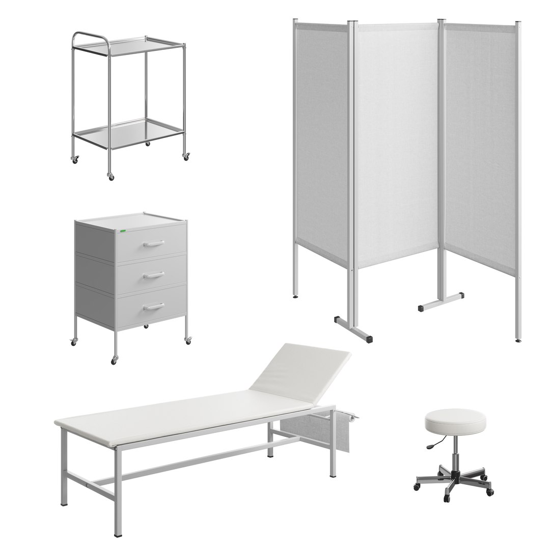 Doctors Office Furniture Kit 3D Model TurboSquid 1787836