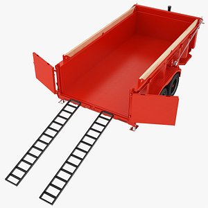 3D Dump Trailer Open 03