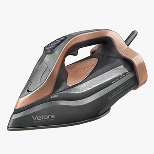 3D Bronze steam Iron Game Ready PBR da1 model