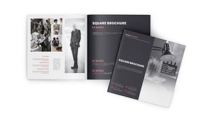 Square Brochure Opened and closed