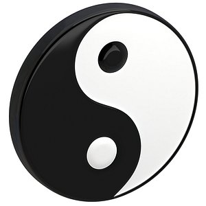 yin yang symbol 3D model