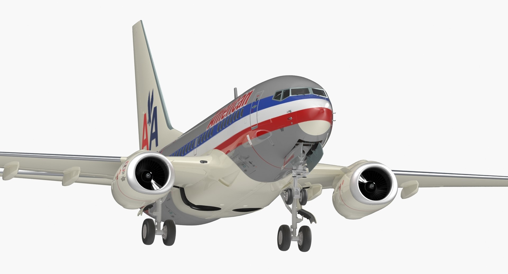 Boeing 737-600 American Airlines 3D Model 3D model preview