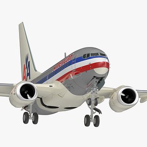3D model boeing 737-600 american airlines