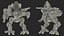 Rigged Military Robot Soldiers Collection