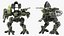 Rigged Military Robot Soldiers Collection