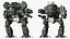 Rigged Military Robot Soldiers Collection