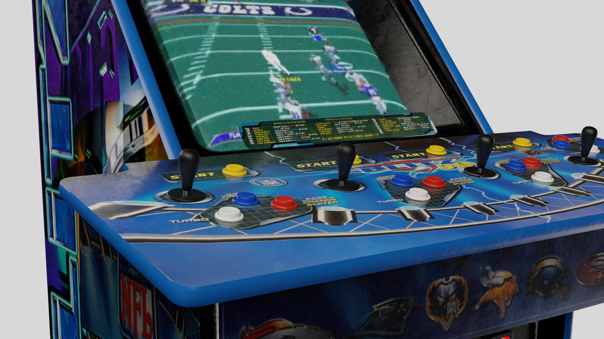 3D Model Football Blitz Arcade Cabinet Retro - TurboSquid 2428911