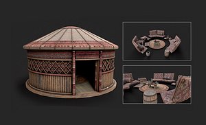 Mongolian Yurt and Interior 3