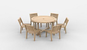 round garden furniture 3D model