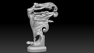 hood ornament goddess2 3D print model 3D