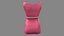 Pink Female Dress 05 for UE5x All MetaHuman Body Ready Rigged Outfit