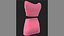 Pink Female Dress 05 for UE5x All MetaHuman Body Ready Rigged Outfit