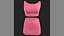 Pink Female Dress 05 for UE5x All MetaHuman Body Ready Rigged Outfit