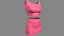 Pink Female Dress 05 for UE5x All MetaHuman Body Ready Rigged Outfit