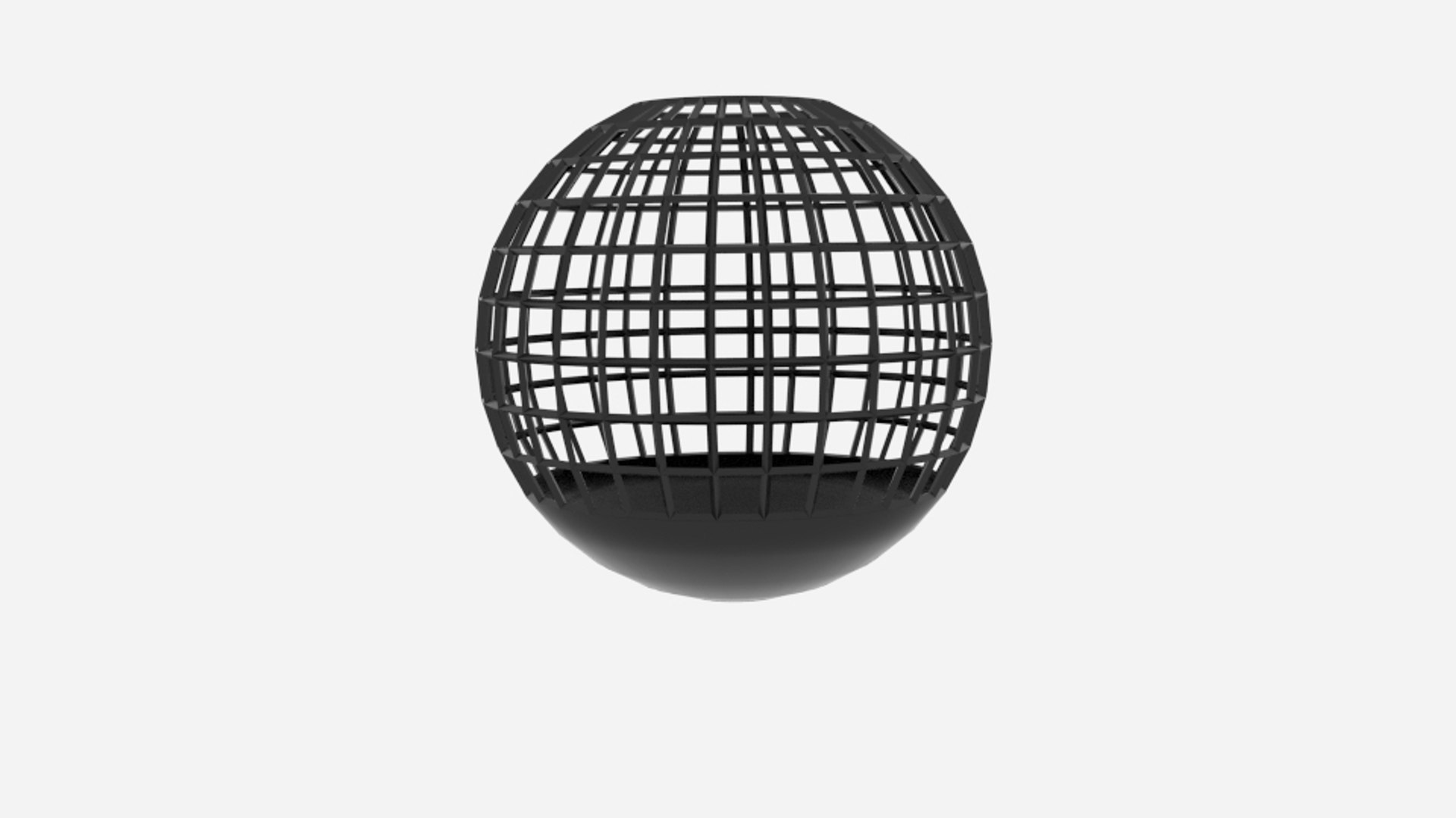 Wire Sphere Bin 3d Model