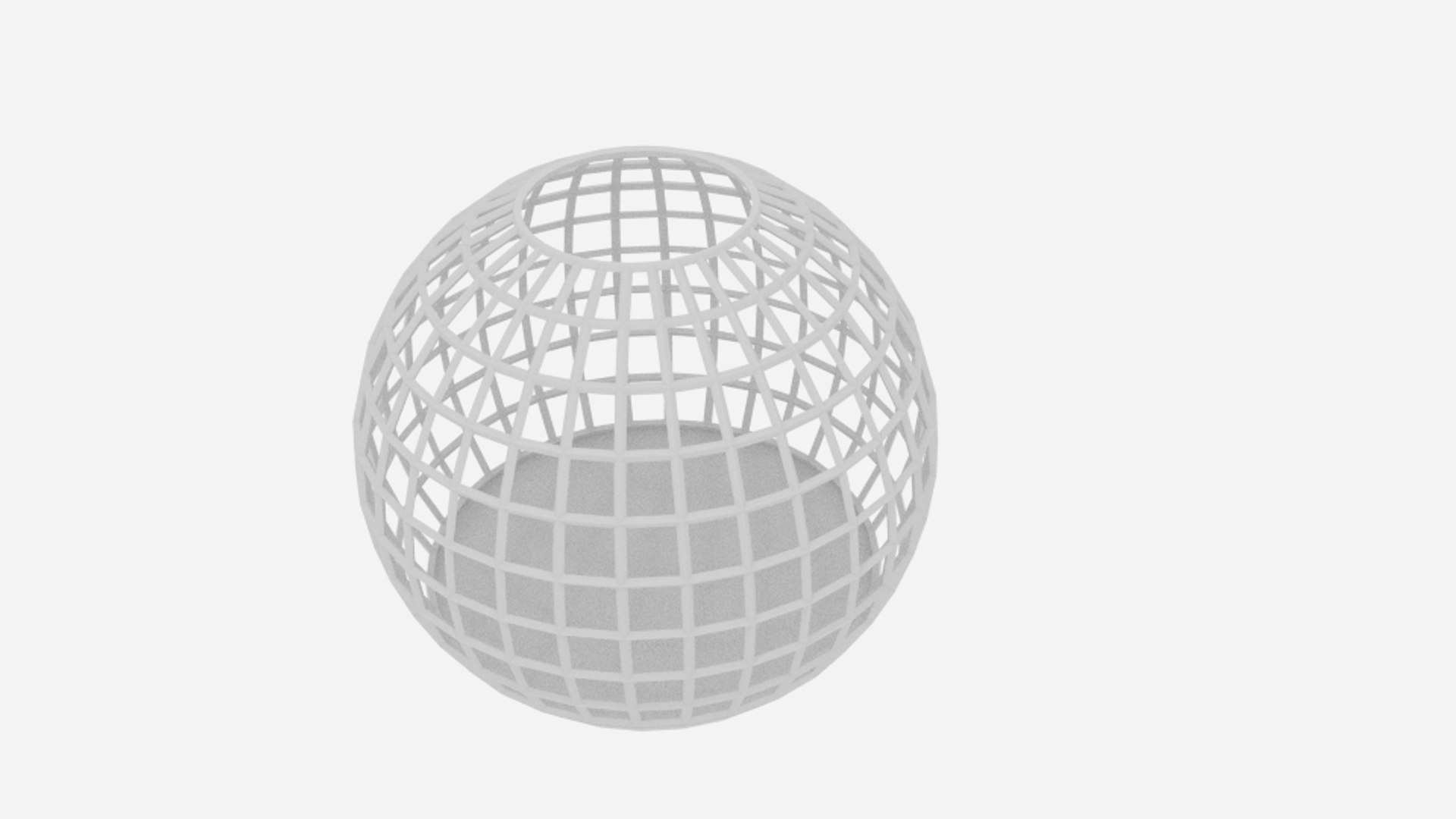 Wire Sphere Bin 3d Model