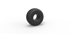 3D Diecast offroad tire 10 Scale 1 to 10