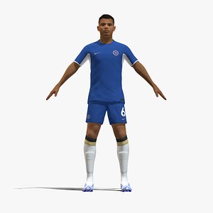 3D Rigged Thiago Silva Chelsea 2024