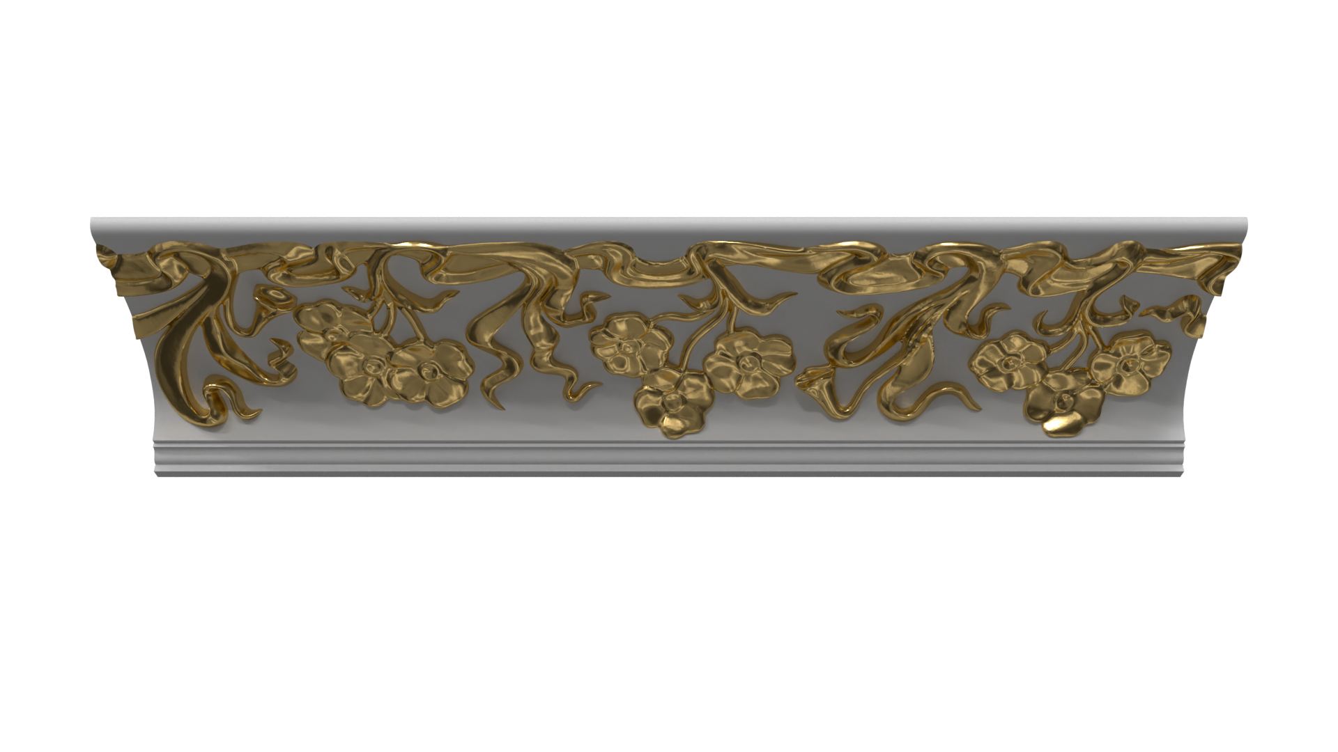 Patterned Cornice Gypsum Plaster DK65 model - TurboSquid 1996299