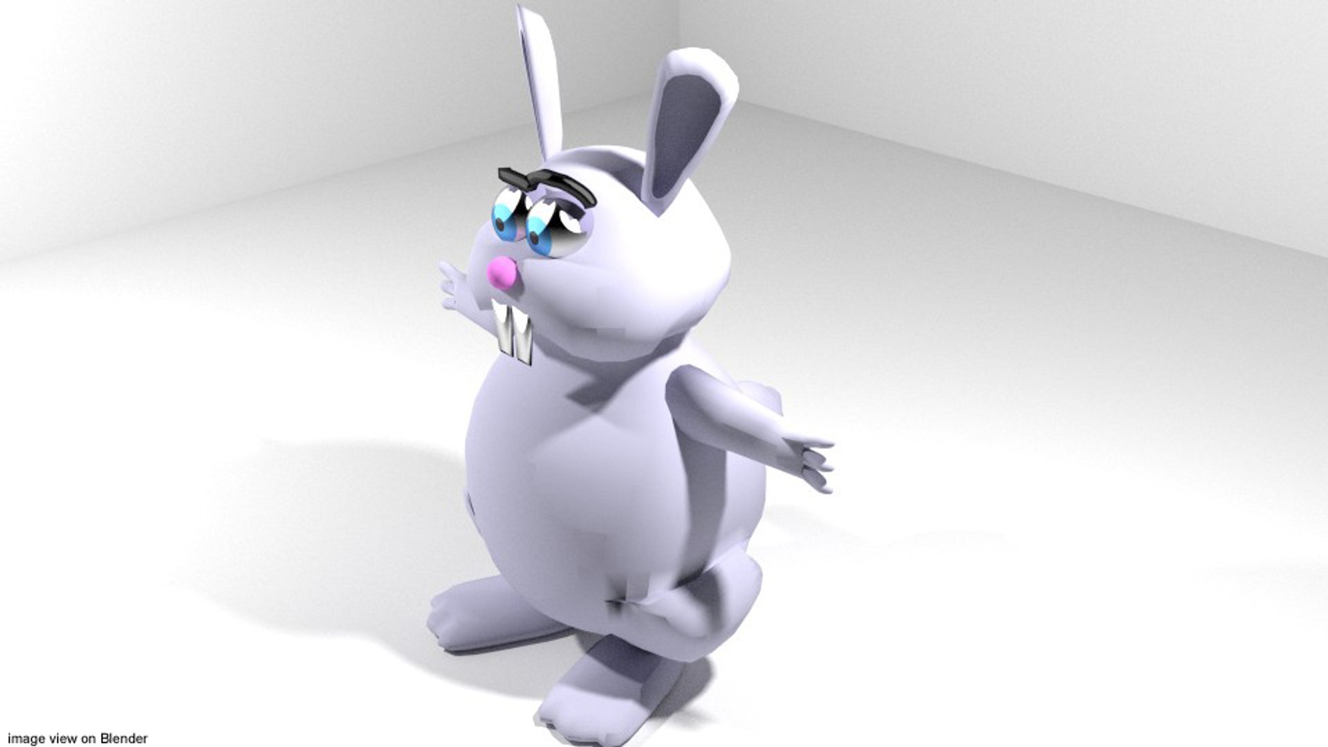 Cartoon Toon Rabbit 3d Model