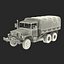 Camión de carga militar m35a2 de EE. UU. Modelo Rigged Camo 3D
