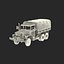 Camión de carga militar m35a2 de EE. UU. Modelo Rigged Camo 3D