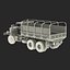 Camión de carga militar m35a2 de EE. UU. Modelo Rigged Camo 3D