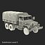 Camión de carga militar m35a2 de EE. UU. Modelo Rigged Camo 3D