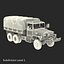 Camión de carga militar m35a2 de EE. UU. Modelo Rigged Camo 3D