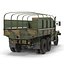Camión de carga militar m35a2 de EE. UU. Modelo Rigged Camo 3D