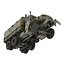 Camión de carga militar m35a2 de EE. UU. Modelo Rigged Camo 3D
