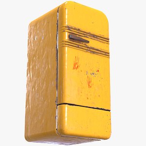 3D PBR Old Rust Freezer 8K model