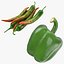 Collection de poivrons verts 2