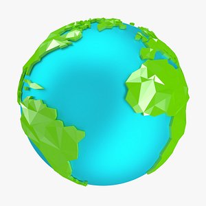 Low Poly Earth 3D model