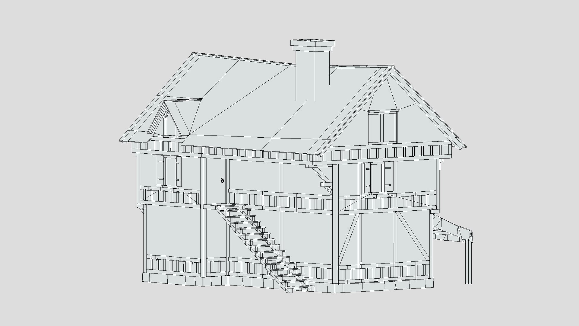 Medieval Building 01 Low Poly PBR Realistic Model - TurboSquid 1973775