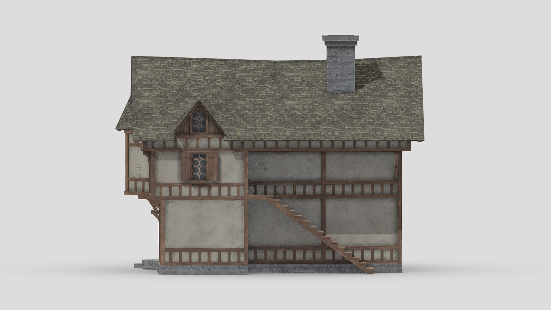 Medieval Building 01 Low Poly PBR Realistic Model - TurboSquid 1973775