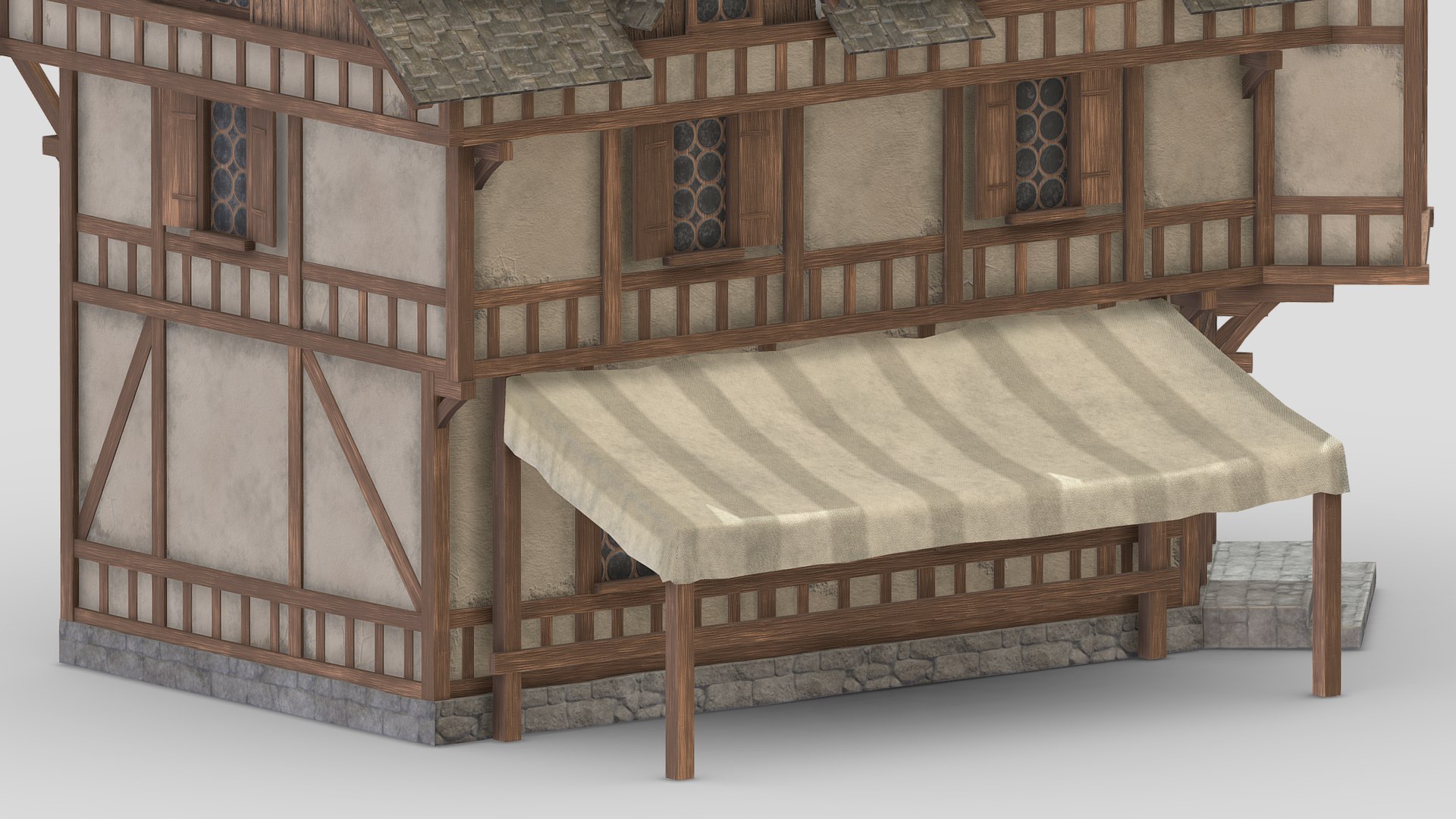 Medieval Building 01 Low Poly PBR Realistic Model - TurboSquid 1973775