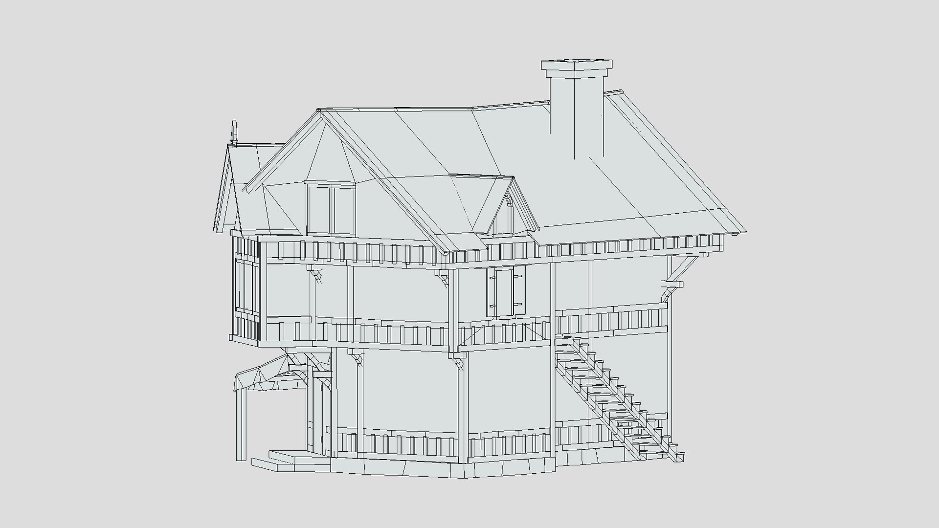 Medieval Building 01 Low Poly PBR Realistic Model - TurboSquid 1973775