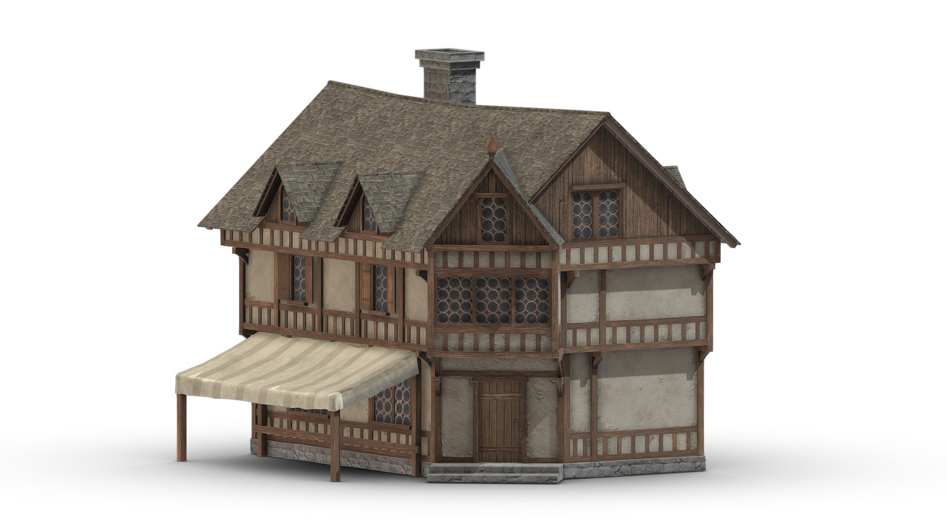 Medieval Building 01 Low Poly PBR Realistic Model - TurboSquid 1973775