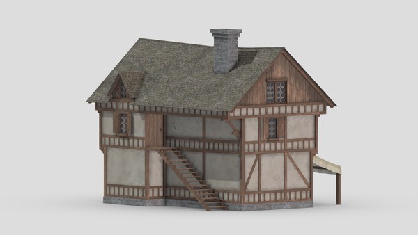 modelo 3d Medieval Building 01 Low Poly PBR Realistic - TurboSquid 1973775