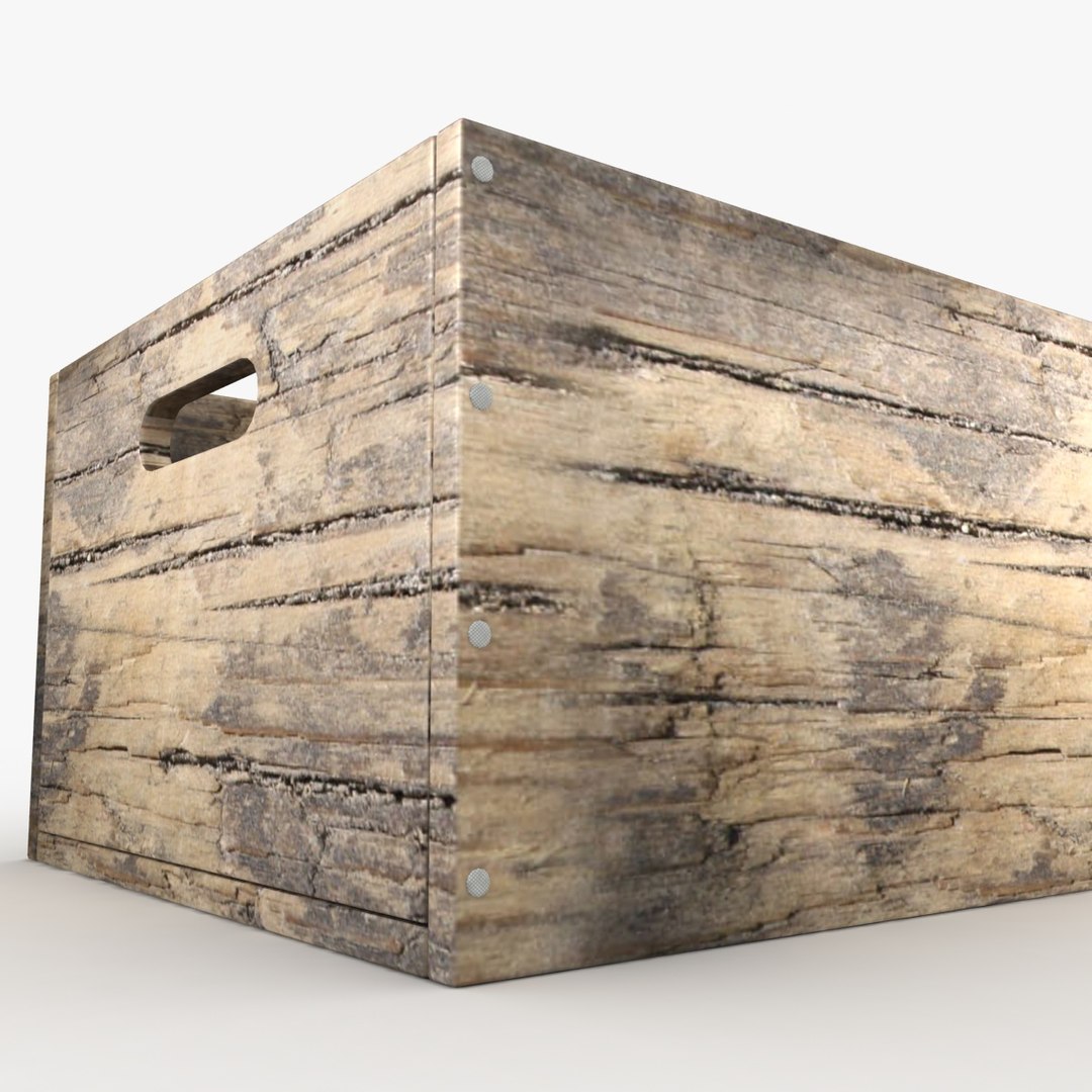 3ds realistic wooden box 03