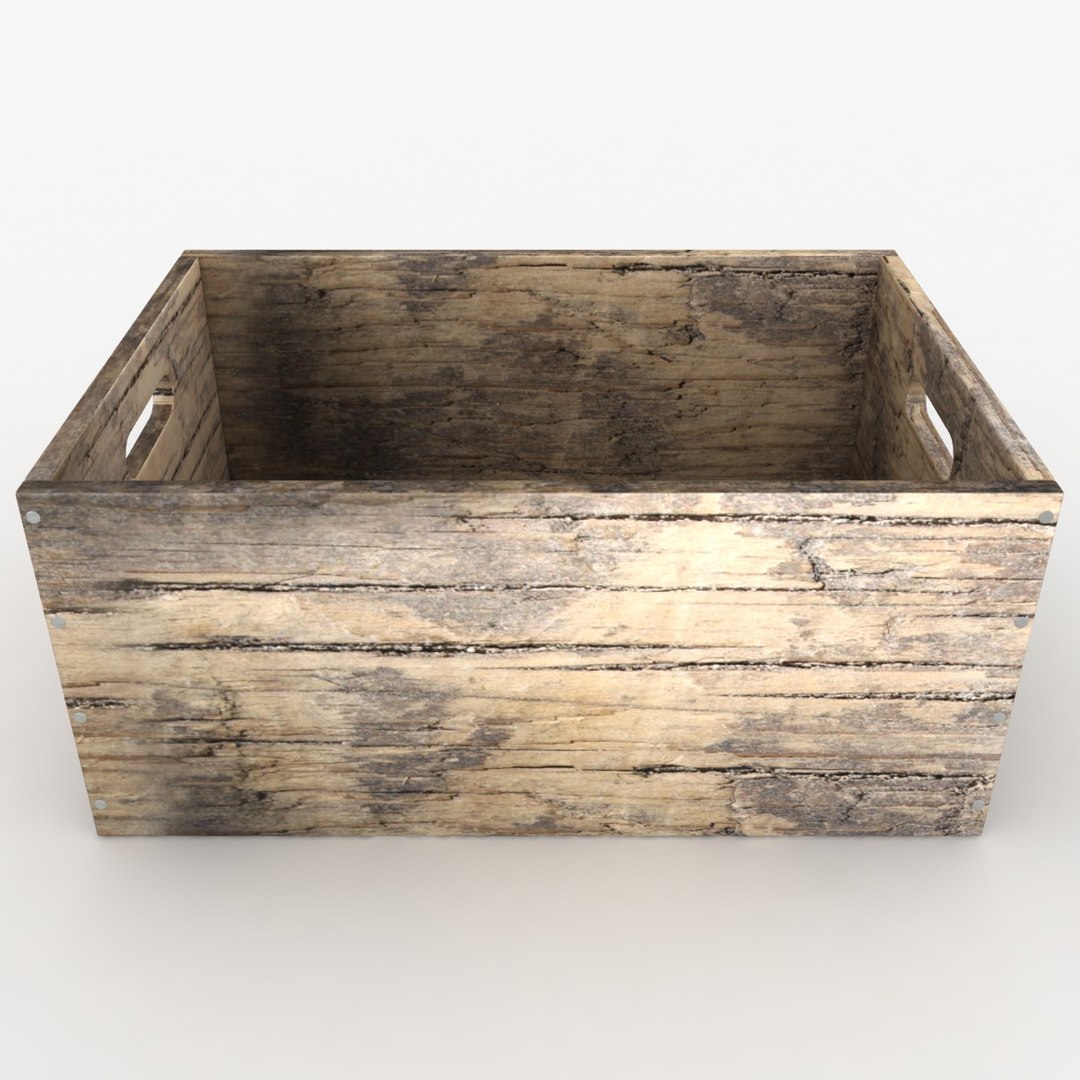 3ds realistic wooden box 03
