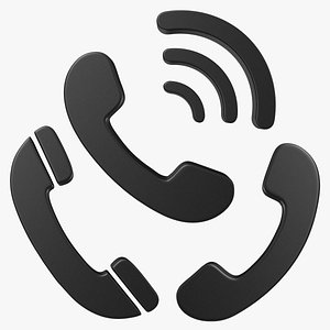 3D Phone Symbol Collection model